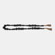 18060-01#Wood, 84x2 Hex & Round Bead Garland, Black