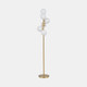 51214-02#Glass 71" Frosted Globe Floor Lamp, Gold