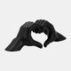 15688-04#5" Hand-heart, Black