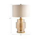 51223#Glass, 30" Lustered Table Lamp, Gold