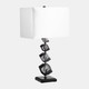 51231#Crystal, 23" Geo Table Lamp, Black