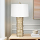 51255#Resin 29" Stacking Rings Table Lamp, Champagne