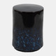 18083-02#Porcelain, 18" Reactive Glaze Stool, Blue