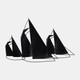 18087#Metal, 26" Sailboats Wall Decor, Blue/silver