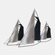 18087#Metal, 26" Sailboats Wall Decor, Blue/silver