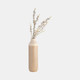 17366-05#Cer, 16" 2-tone Vase, White/tan
