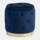 18093-02#S/2 14/18"  Tufted Storage Ottoman, Dark Navy