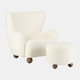 18097-02#Wingback Occasional Chair, Beige