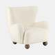 18097-02#Wingback Occasional Chair, Beige