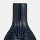 13440-15#Cer, 16" Tribal Vase, Navy Blue