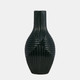 13440-16#Cer, 16" Tribal Vase, Forest Green