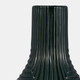 13440-16#Cer, 16" Tribal Vase, Forest Green