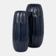 14651-10#Ceramic 14" Vase , Navy Blue