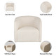 16731-04#Barrel Arm Chair, Ivory