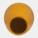 16945-09#Cer, 8"h Carved Vase, Mustard Gold