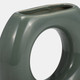 17058-04#Cer, 5" Donut Vase, Dark Sage