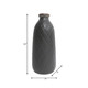 17930-09#Cer, 16" Plaid Textured Vase, Black