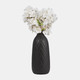17930-12#Cer, 12" Plaid Textured Vase, Black