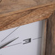 18115#Wood, 10" Mod Rectangle Table Clock, Brown