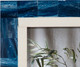 18123-02#Resin, 5x7 Navy & White Border Photo Frame, Navy/w