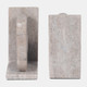 18137#Marble, S/2 6" Cut Out Square Bookends, Tan