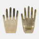 18138#Metal, S/2 7" Hands Bookends, Gold