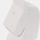 18140#Marble, S/2 6" Horse Head Bookends, White