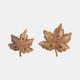 18152#Wood, S/2 9/12" Maple Leaf Plate, Natural