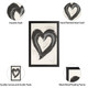 70246#32x47, Hand Painted Blk Heart