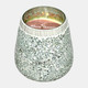 80253-02#6" 18 Oz Santal Vanilla Mosaic Candle, Silver