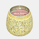 80253-03#4" 11 Oz Spiced Pear Mosaic Candle, Champagne