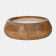 80270-03#9" 20 Oz Vanilla Modern Wood Bowl Candle, Natural