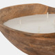 80271-01#9" 14 Oz Vanilla Curvy Wood Bowl Candle, Natural