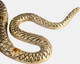 18183#Metal, 22" Snake 4-taper Candle Holder, Gold