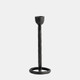 18185-01#Metal, 8" Open Oval Taper Candleholder, Black