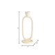 18185-04#Metal, 8" Open Oval Taper Candleholder, Cotton
