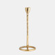 18185-08#Metal, 10" Open Oval Taper Candleholder, Gold