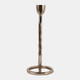 18185-08#Metal, 10" Open Oval Taper Candleholder, Gold