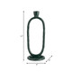 18185-12#Metal, 11" Open Oval Taper Candleholder, Dark Gree