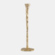 18187-01#Metal, 11" Forged Taper Candleholder, Gold