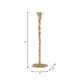 18187-01#Metal, 11" Forged Taper Candleholder, Gold