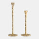 18187-02#Metal, 15" Forged Taper Candleholder, Gold