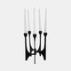 18199#Metal, 11" 5-taper Candelabra, Black