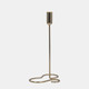 18200-01#Metal, 11" Squiggly Base Taper Candleholder, Gold