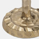 18201-01#Metal, 9" Hammered Taper Candleholder, Gold