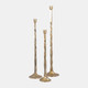 18203-03#Metal, 36" Twisted Floor Taper Candleholder, Gold