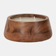 80267#6" 11 Oz Vanilla Wood Bowl Candle, Natural