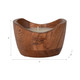 80268#6" 17 Oz Vanilla Curvy Wood Bowl Candle, Natural