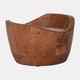 80268#6" 17 Oz Vanilla Curvy Wood Bowl Candle, Natural