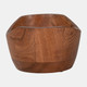 80268#6" 17 Oz Vanilla Curvy Wood Bowl Candle, Natural